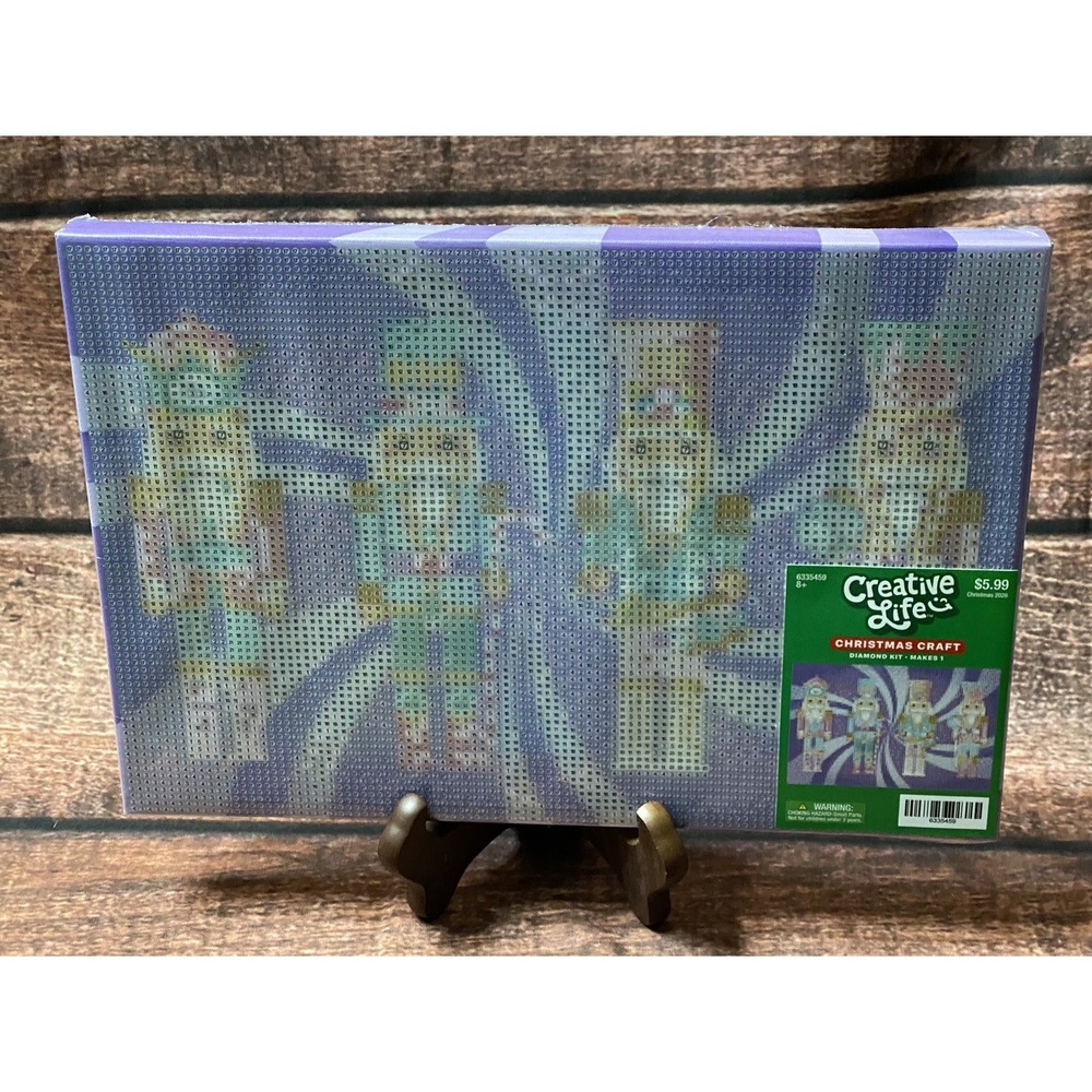 Pastel Nutcrackers Canvas Christmas Diamond Painting Kit Hobby Lobby